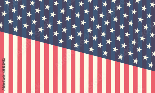 Retro coloured stars and stripes american flag background vector