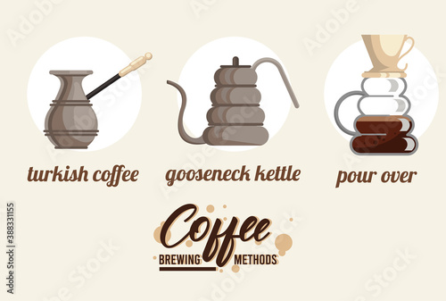 three coffee brewing methods bundle set
