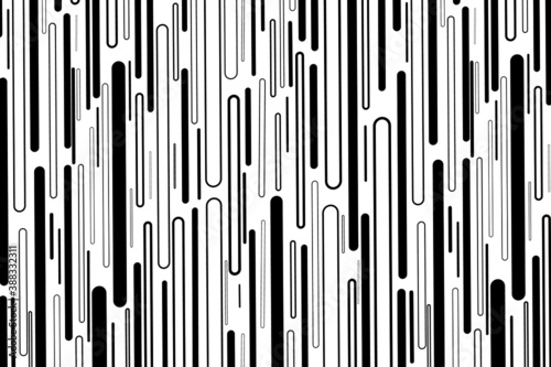 Geometric pattern black and white lined ornament. Minimalist vector design, repeat striped patterns. Monochrome simple wallpaper, placard, brochure or poster web design background