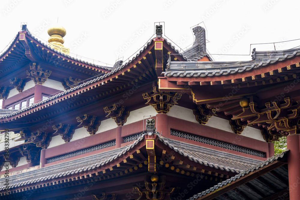 Chinese temple architecture, retro turret building complex