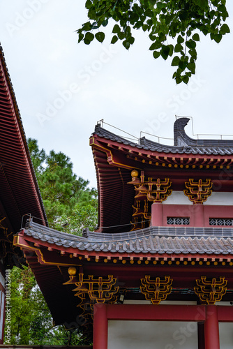 Chinese temple architecture, retro turret building complex