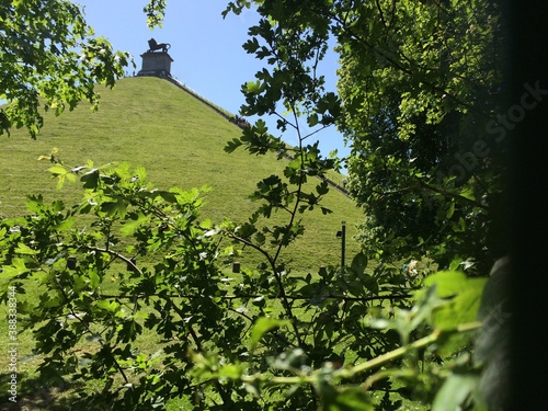 Lion monument in Waterloo, Belgium