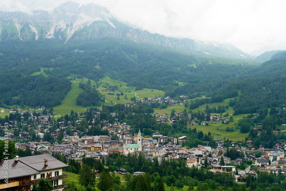 Obraz premium View of Cortina d Ampezzo, Dolomites, Italy