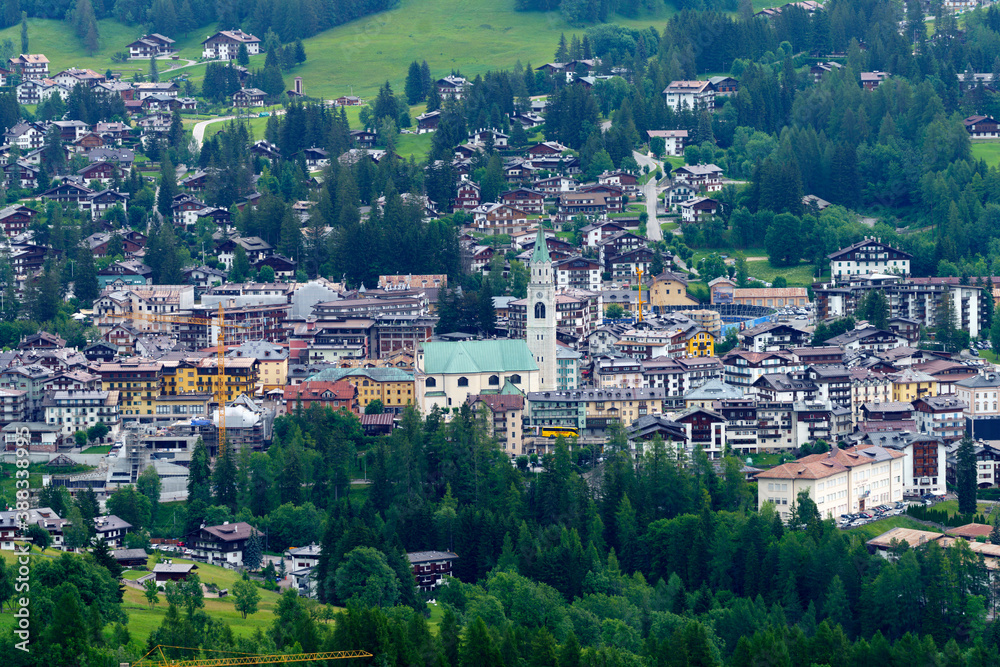 View of Cortina d Ampezzo, Dolomites, Italy