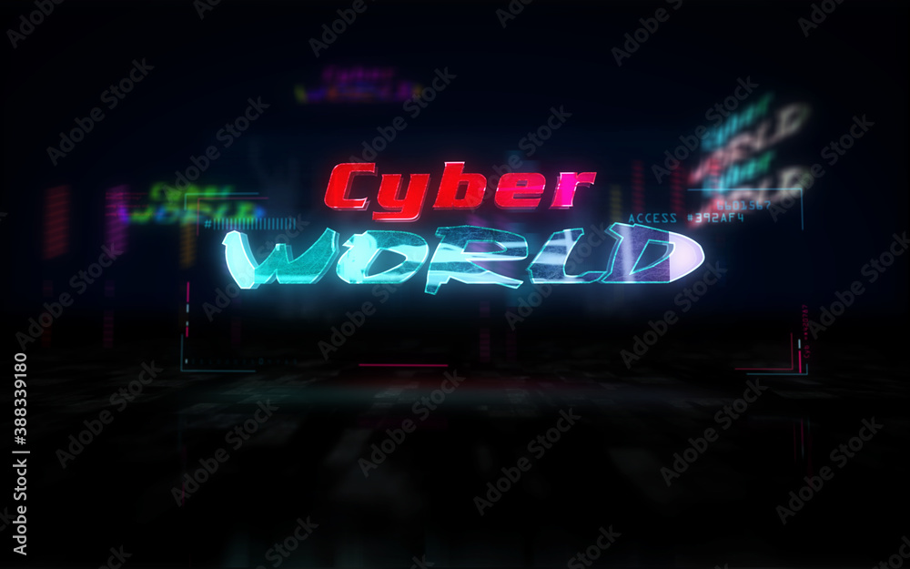 Cyberpunk style with Cyber world theme