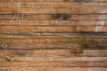 old brown wooden boards in a textured horizontal fence wall of a rustic house, a viking boat, or the surface of a blackened table of wood - steampunk wallpaper with background panels