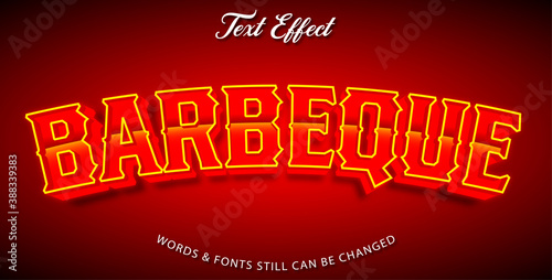 Barbeque editable text effect
