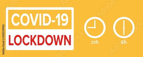 Biology and science. Lockdown. Coronavirus or Covid-19 alert. Global alert. Pandemic.