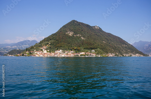 View of Monte Isola, Iseo Lake, Brescia province, Lombardy, Italy. © faber121
