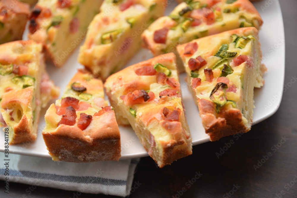 torta salata di patate con zucchini e prosciutto torta salata di patate con zucchini e prosciutto