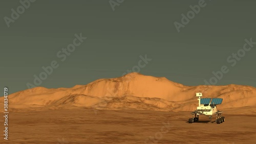 Explorer robot on the surface of another planet