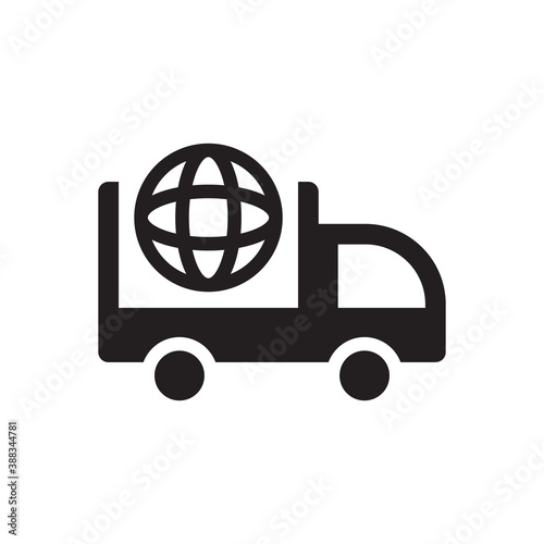 Global Delivery Icon - international transport icon