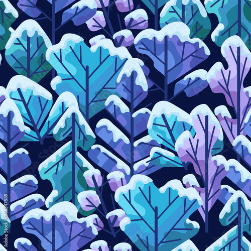 Winter pattern with trees.