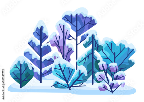 Winter background with trees.