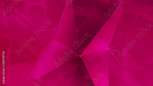 Futuristic, High Tech, hot pink background, with network lines conveying a connectivity concept. 3D render