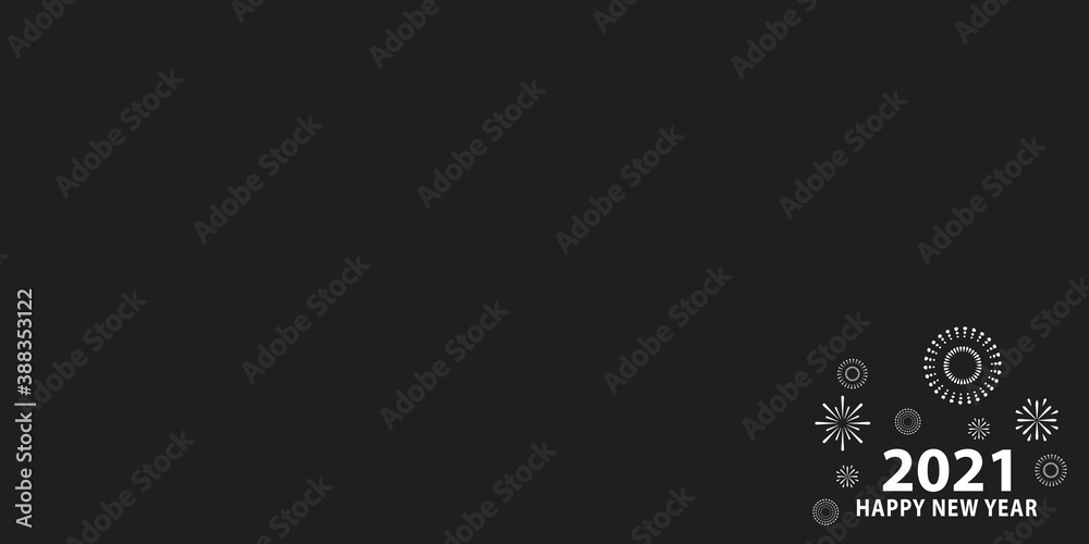 Happy New Year 2021 background with black background. Happy New Year 2021 background with black background.