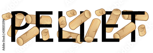 word pellet cartoon. vector illustration