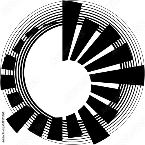 Overlaying abstract Spiral, Swirl, Twirl vector. Volute, helix, cochlear vertigo circular, geometric illustration. Abstract circle