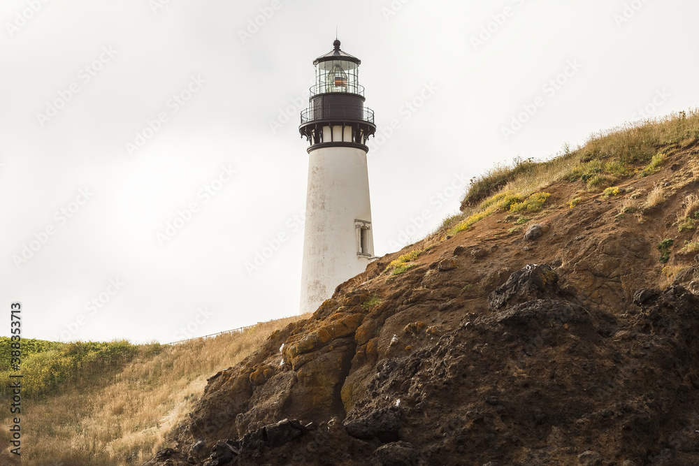 Yaquina Head Lighthouse at Pacific coast