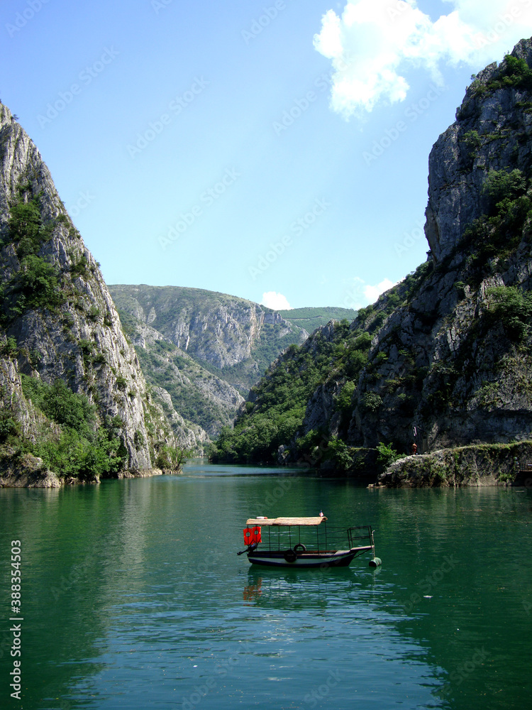 Matka Canyon located 15 kilometers southwest of Skopje, in the Republic of Macedonia.