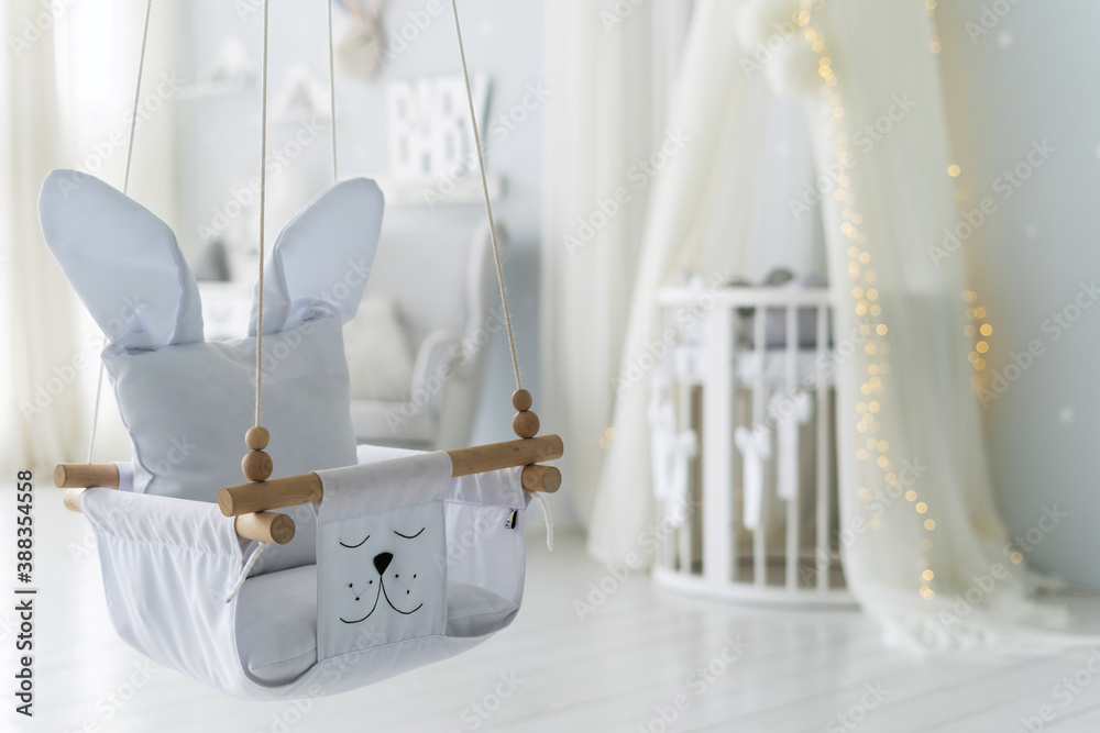Kids room with light interior design in apartment Kids room with light interior design in apartment