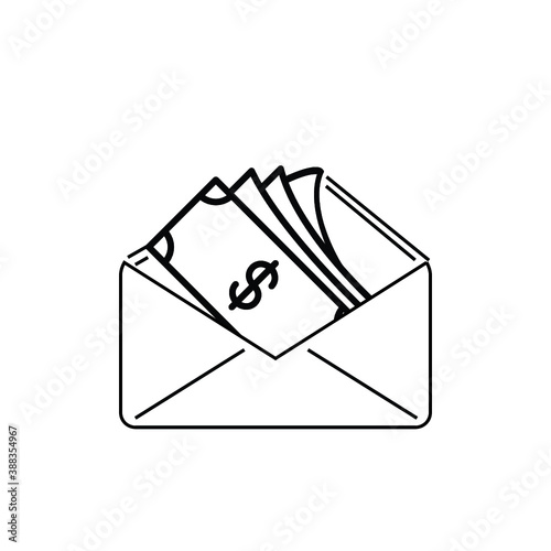 envelope with money icon