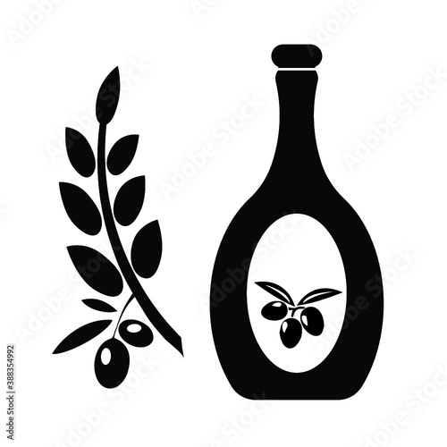 Oil bottles simple icon