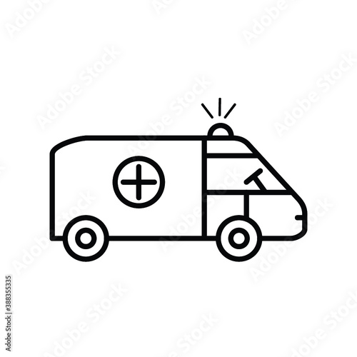 ambulance icon. One of set web icons