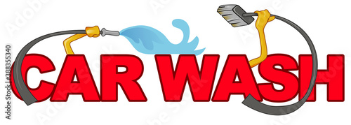 car wash symbol isolated on white. vector illustration