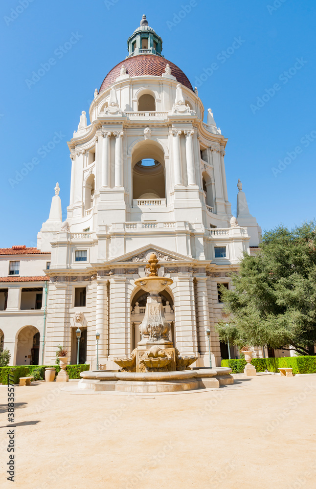 Pasadena City Hall in Mediterranean Revival and Spanish Colonial Revival Styles