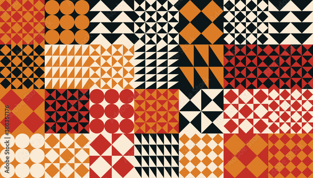 Simple Geometric Pattern Design With Basic Geometry Forms Simple Geometric Pattern Design With Basic Geometry Forms