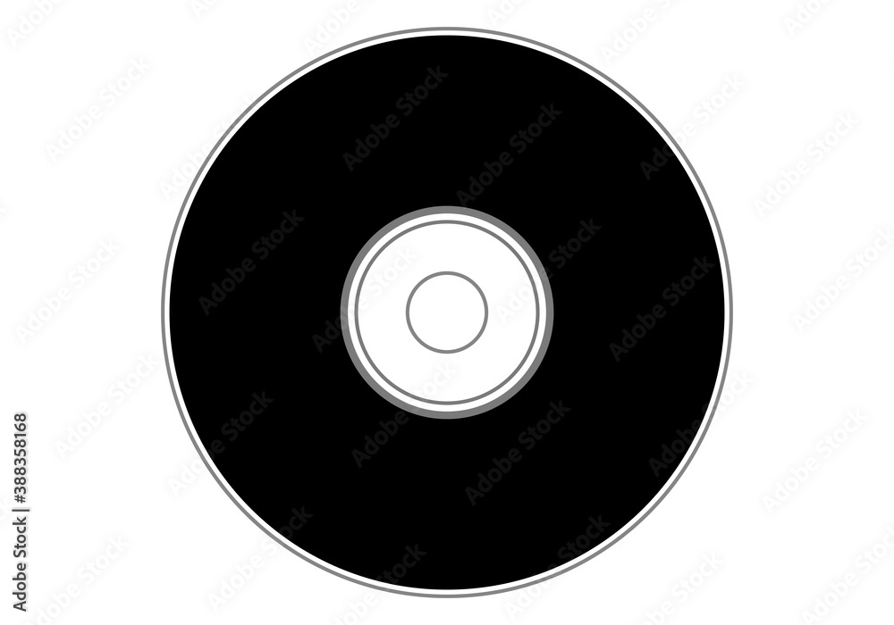 Símbolo de un cd sobre fondo blanco Stock Vector | Adobe Stock