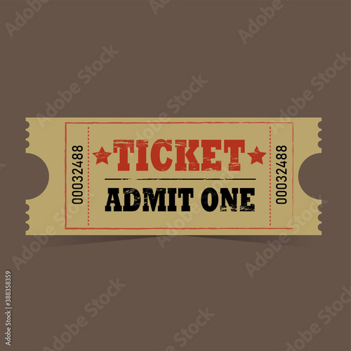 old ticket / admit one