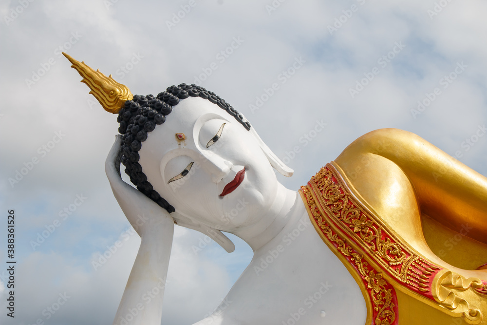 Big buddha in Wat Phra That Doi Kham (Temple of the Golden Mountain)