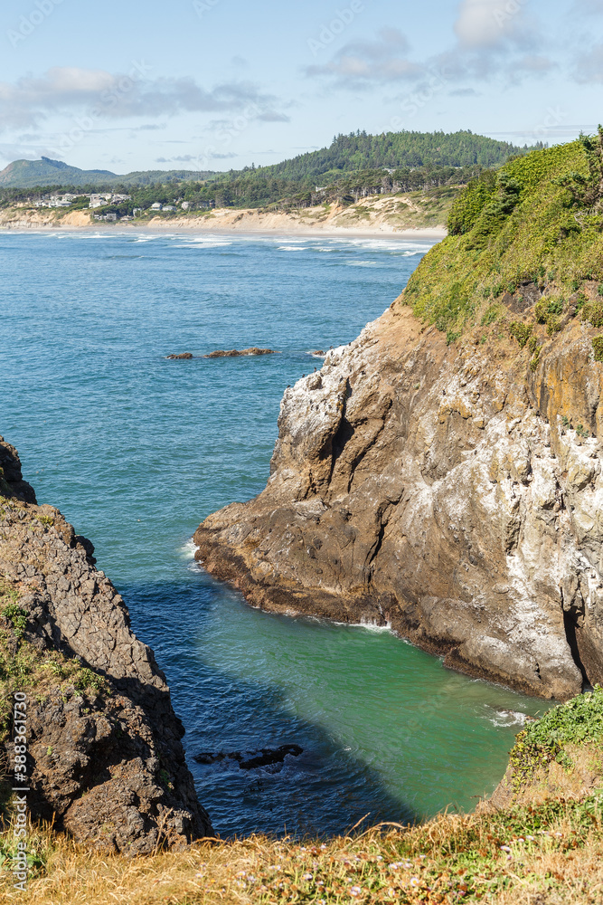 Oregon Coast landscape, Yaquina Bay Coastline, USA Oregon Coast landscape, Yaquina Bay Coastline, USA