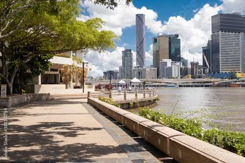 South Bank in Brisbane, Brisbane River in CBD, Queensland Australia