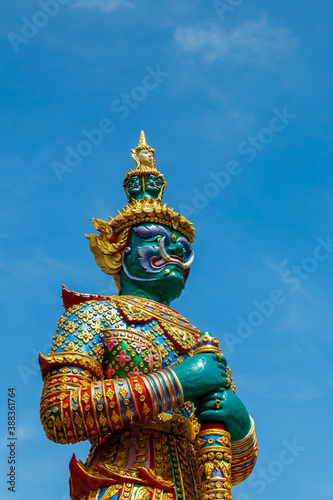 Giant statue in Wat Phra That Doi Kham  Temple of the Golden Mountain 