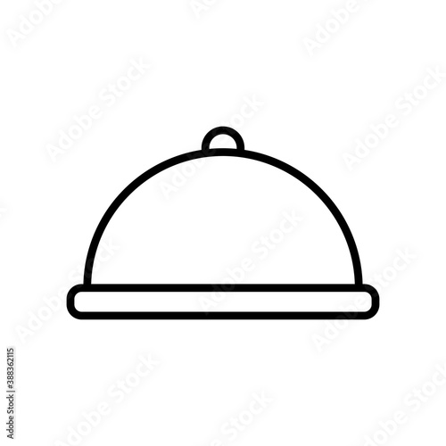 restaurant cloche isolated on white background