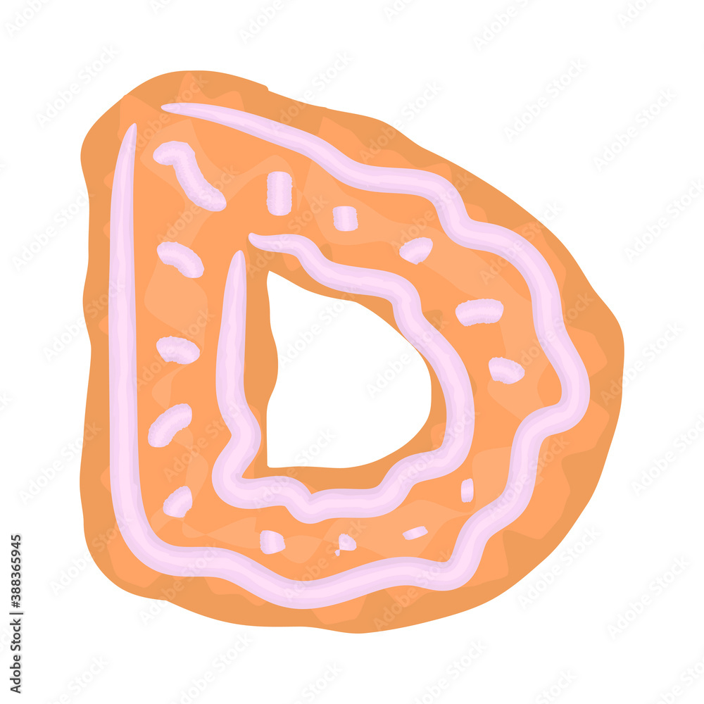 Set of alphabet letters and numbers symbols festive christmas gingerbread cookies cakes with icing. funny cartoon font vector illustration isolated on white Set of alphabet letters and numbers symbols festive christmas gingerbread cookies cakes with icing. funny cartoon font vector illustration isolated on white