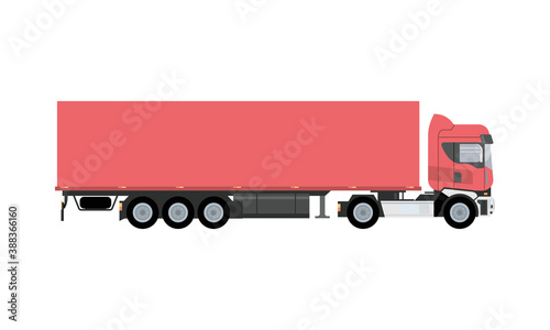 red truck car vehicle mockup icon