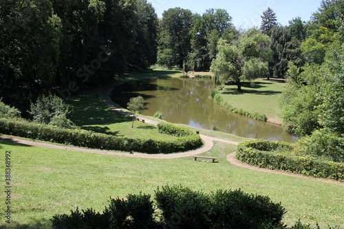 pond in the park in Luhačovice
