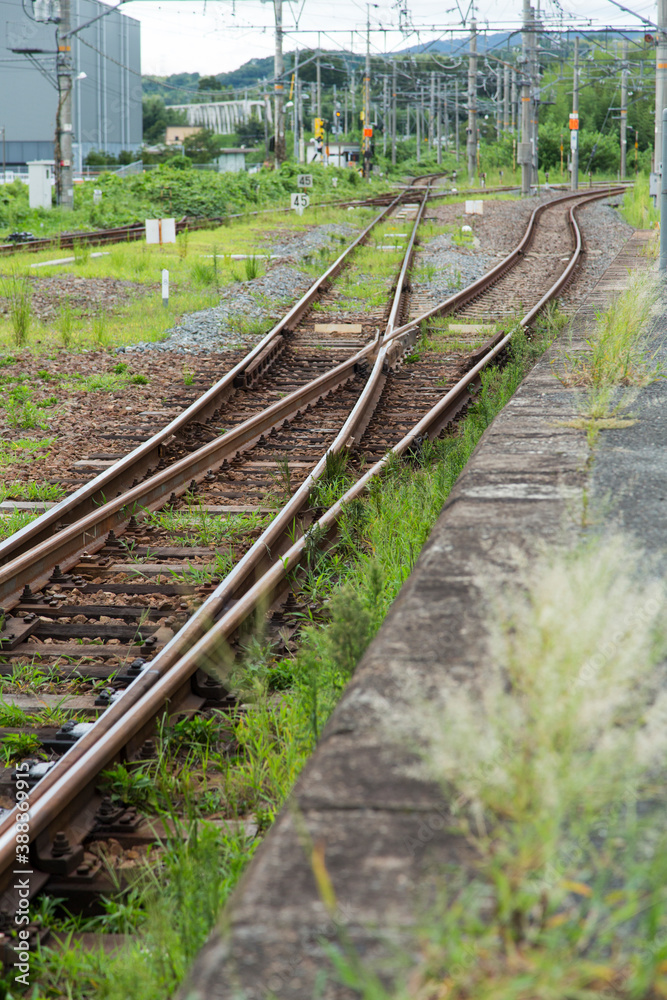 Obraz premium ローカル駅の線路