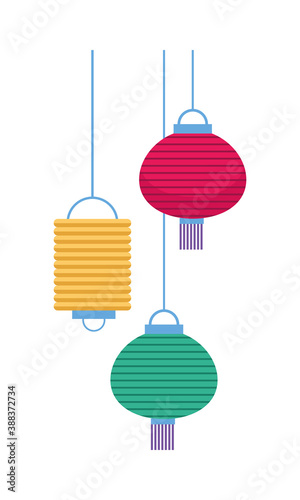chinese paper lamps hanging icons
