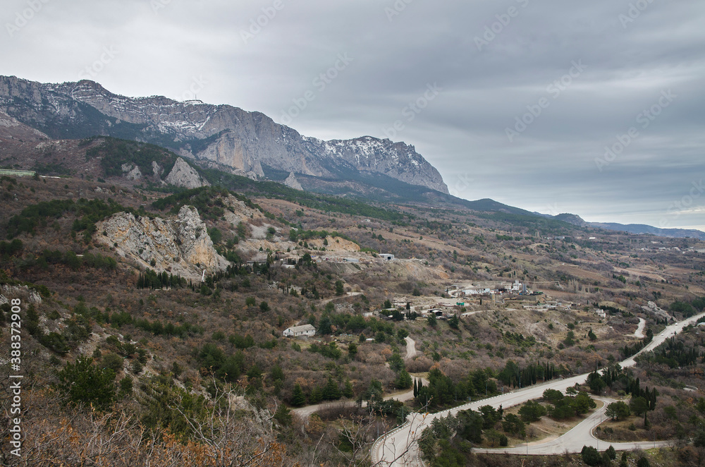 View of the Crimean mountains near Simeiz