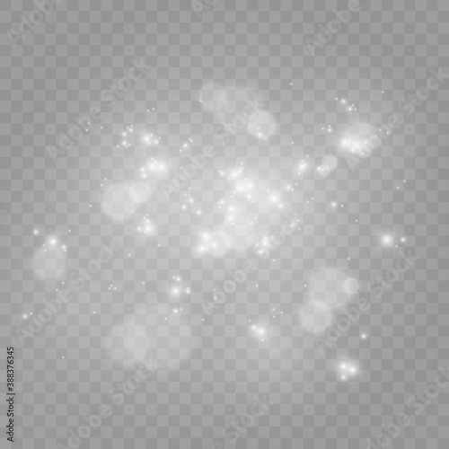 Vector set of sparkles. Luminous sequins. Magic glow. Dust png. A flash of sparkles. PNG.