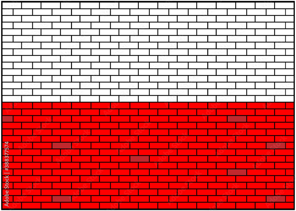 Polish flag on brick wall background. Poland. Vector Illustration.
Polish flag on brick wall background. Poland. Vector Illustration.