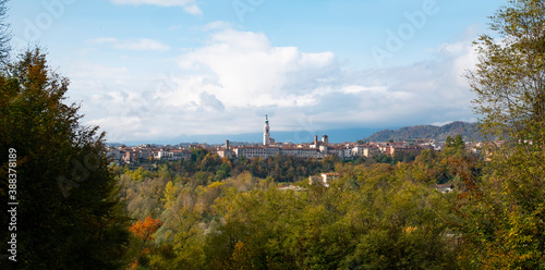 View of the city of Belluno in autumn. 
