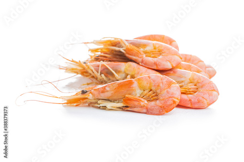 Boiled tiger prawns.  Tasty shrimps.