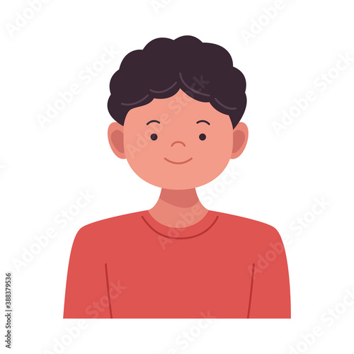 happy little boy avatar character