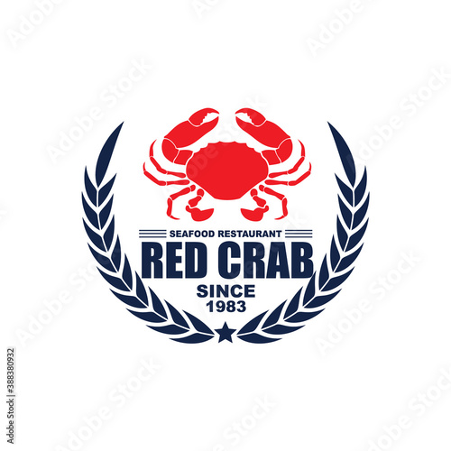 Vector logo, badge, symbol, icon template design for Seafood Restaurant

